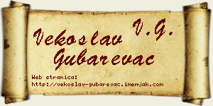 Vekoslav Gubarevac vizit kartica